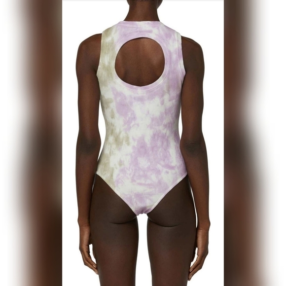 Hudson Jeans Tie Dye Back Cutout Bodysuit - Picture 3 of 5